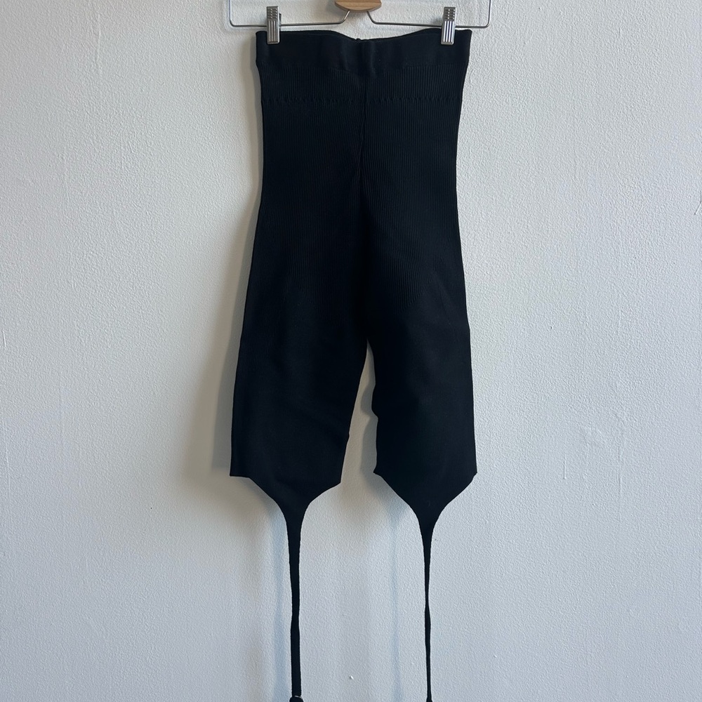 Jacquemus Black Ribbed leggings